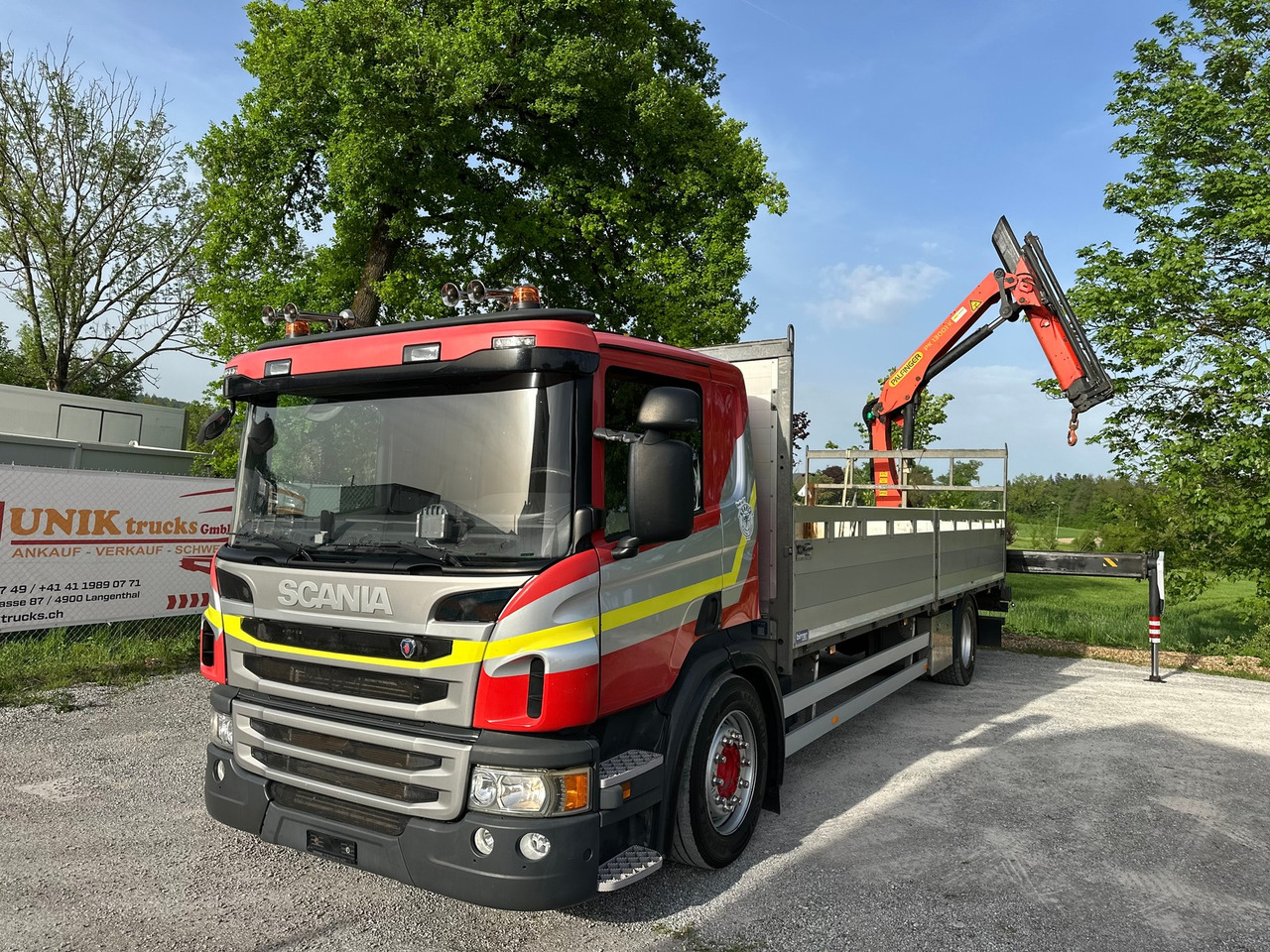 SCANIA P410 Euro6 4x2 Palfinger 13001 - شاحنات مسطحة, شاحنة كرين: صورة 1 SCANIA P410 Euro6 4x2 Palfinger 13001 - شاحنات مسطحة, شاحنة كرين: صورة 1