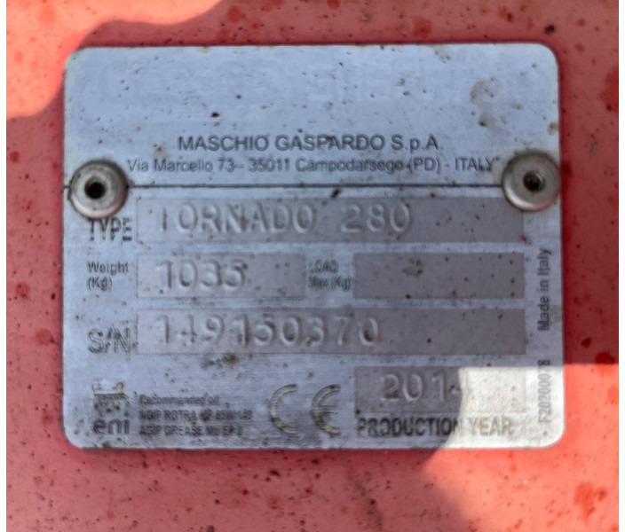 Maschio Tornado 280 - التقطيع جزازة: صورة 5 Maschio Tornado 280 - التقطيع جزازة: صورة 5