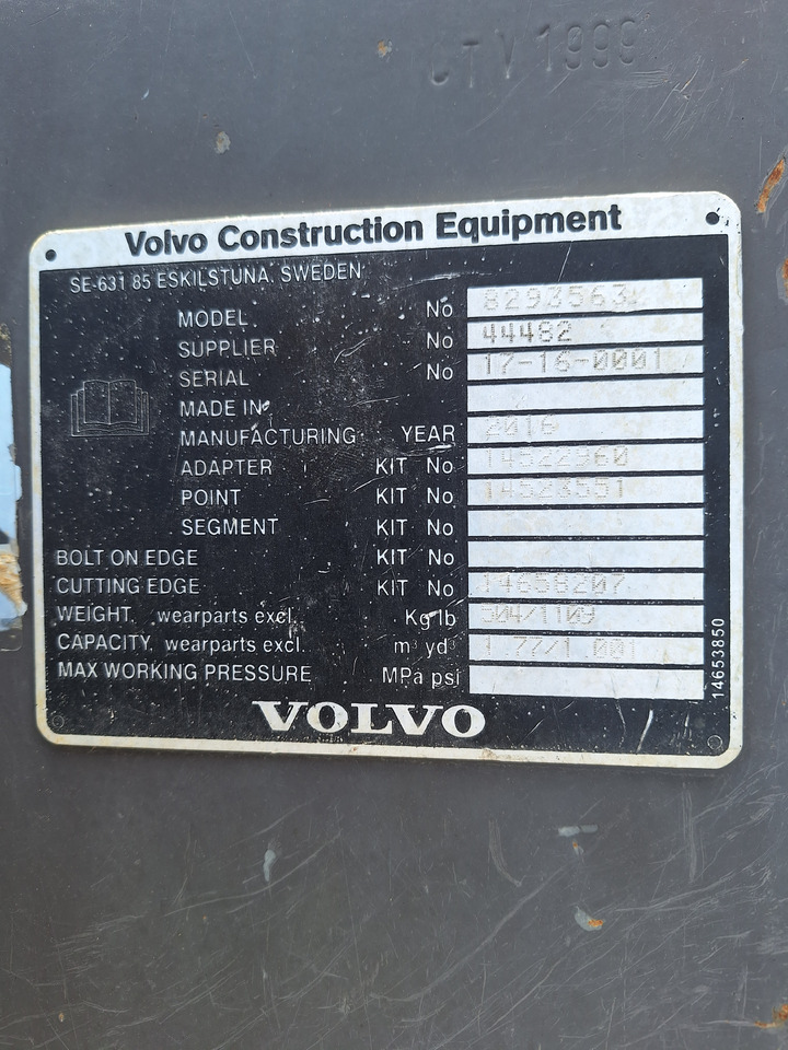 VOLVO digging bucket 1100 mm - بكت حفار: صورة 2 VOLVO digging bucket 1100 mm - بكت حفار: صورة 2