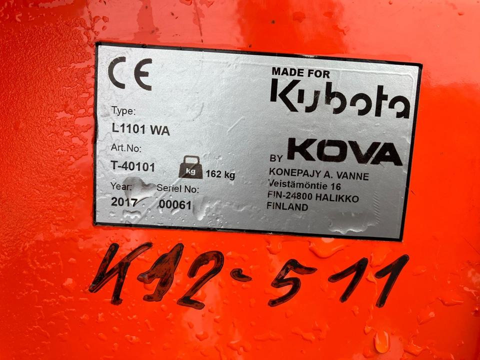 منفاخ الثلج Kubota Kova Anbau-Schneefräse L1101 WA für Kleintraktor 1,12m: صورة 6