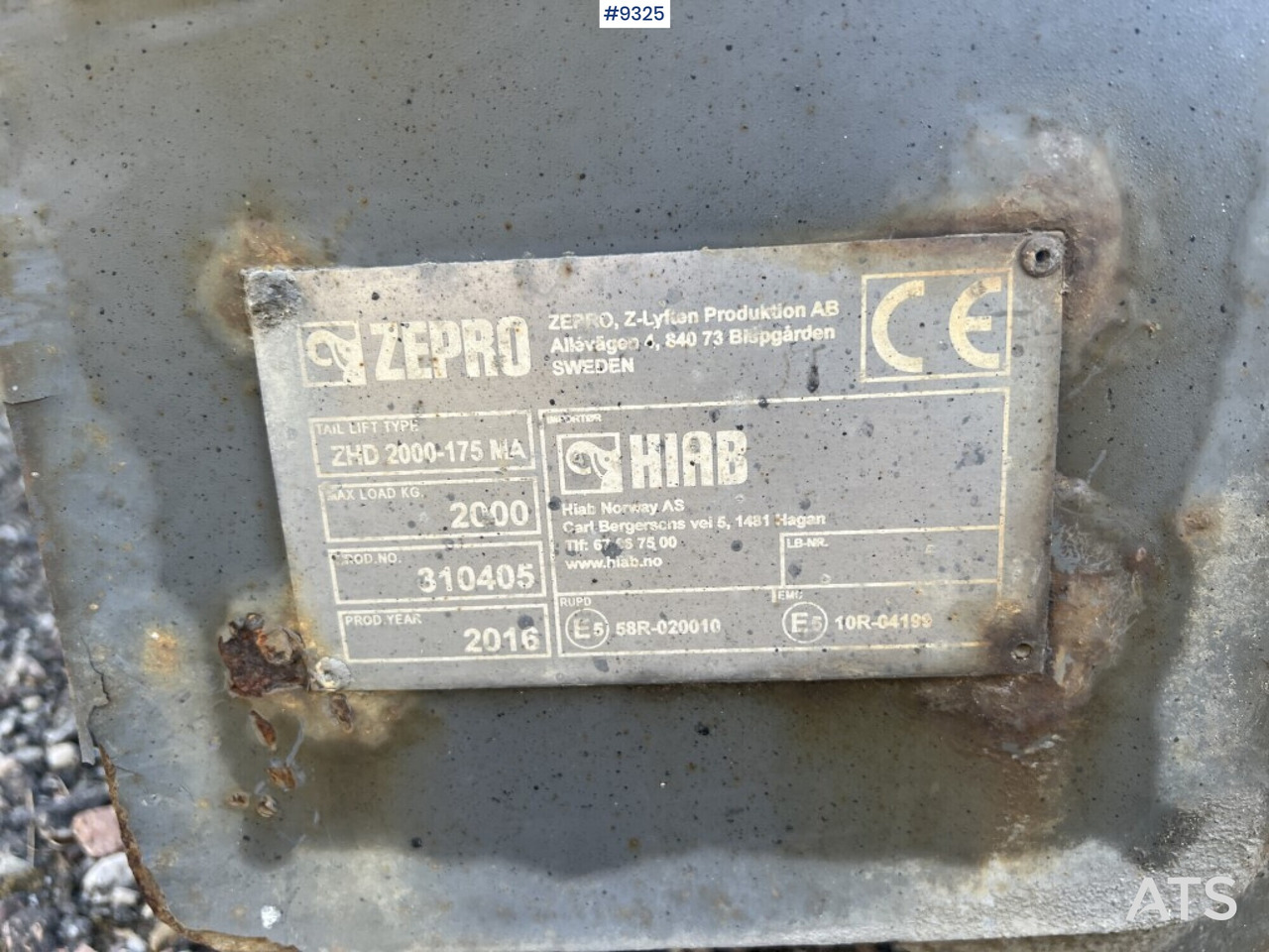 Bakgavellyft Zepro ZHD 2000-175 MA - رافعة هيدروليك خلفية: صورة 5 Bakgavellyft Zepro ZHD 2000-175 MA - رافعة هيدروليك خلفية: صورة 5