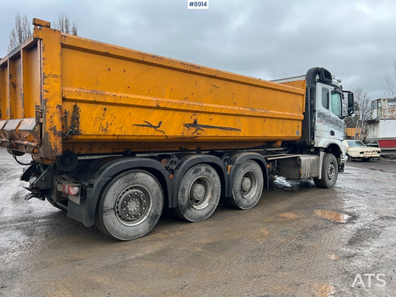 Hooklift Truck Mercedes-Benz Arocs with plow attachments - شاحنة ذات خطاف: صورة 4 Hooklift Truck Mercedes-Benz Arocs with plow attachments - شاحنة ذات خطاف: صورة 4