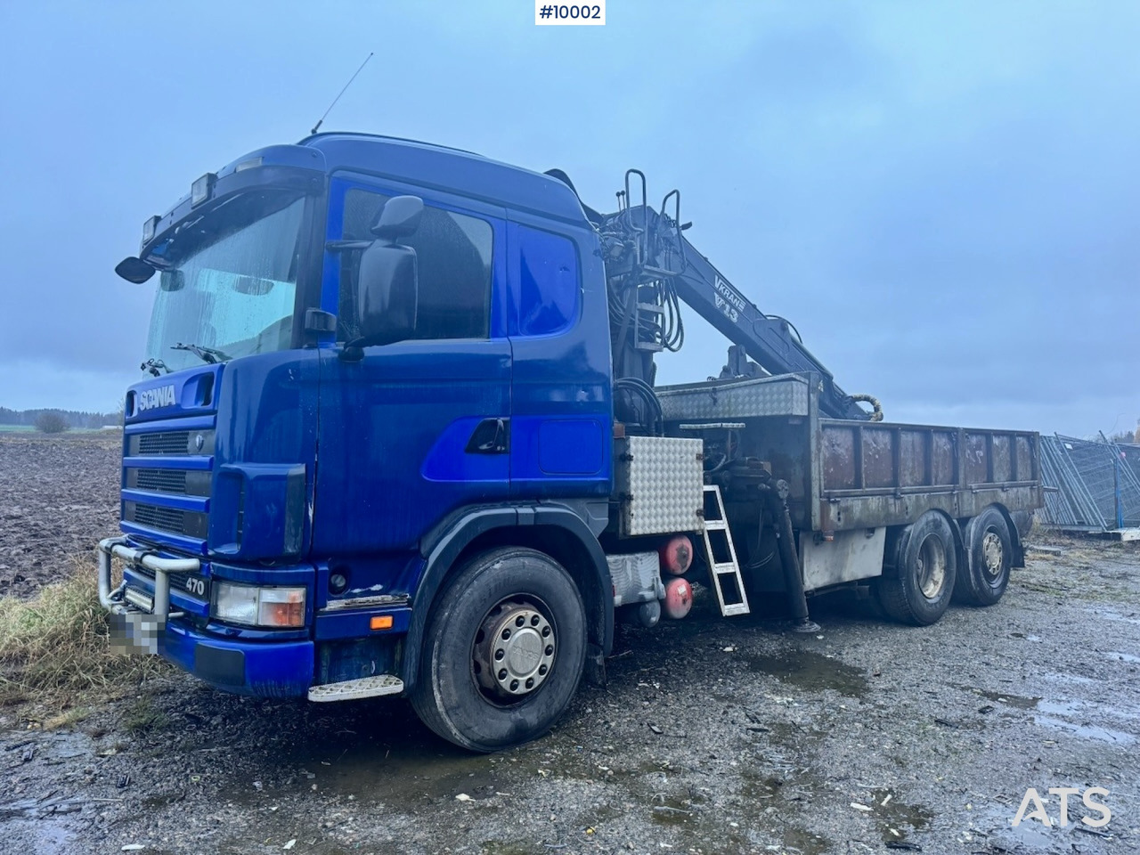 Scania R124 6x2 Flatbed truck with timber crane - شاحنات مسطحة, شاحنة كرين: صورة 1 Scania R124 6x2 Flatbed truck with timber crane - شاحنات مسطحة, شاحنة كرين: صورة 1