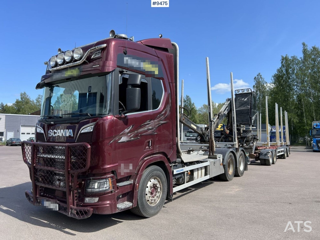 Scania R580 Timmerbil med kran och släp, Timmerekipage - شاحنة قطع الأشجار: صورة 1 Scania R580 Timmerbil med kran och släp, Timmerekipage - شاحنة قطع الأشجار: صورة 1