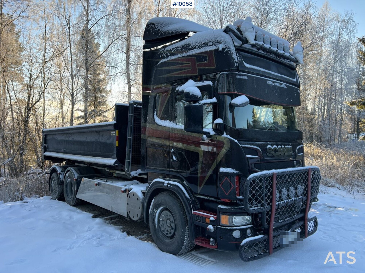 Scania R730 Hooklift truck with double flatbed - آليات: صورة 1 Scania R730 Hooklift truck with double flatbed - آليات: صورة 1