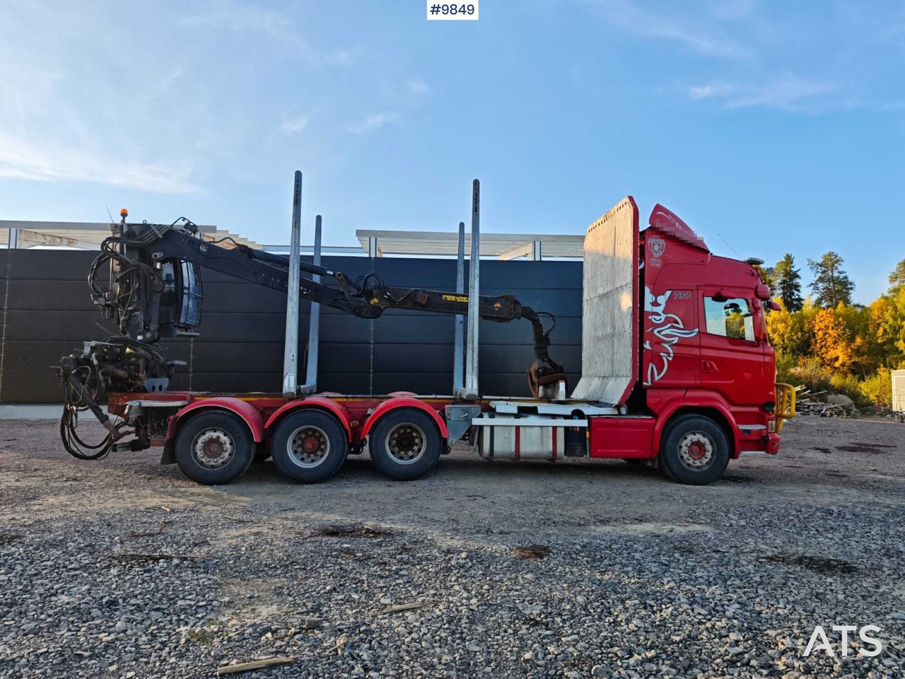 Scania R730 Tridem Timber Truck with Loglift F125S Crane (VIDEO) - شاحنة قطع الأشجار, شاحنة كرين: صورة 3 Scania R730 Tridem Timber Truck with Loglift F125S Crane (VIDEO) - شاحنة قطع الأشجار, شاحنة كرين: صورة 3