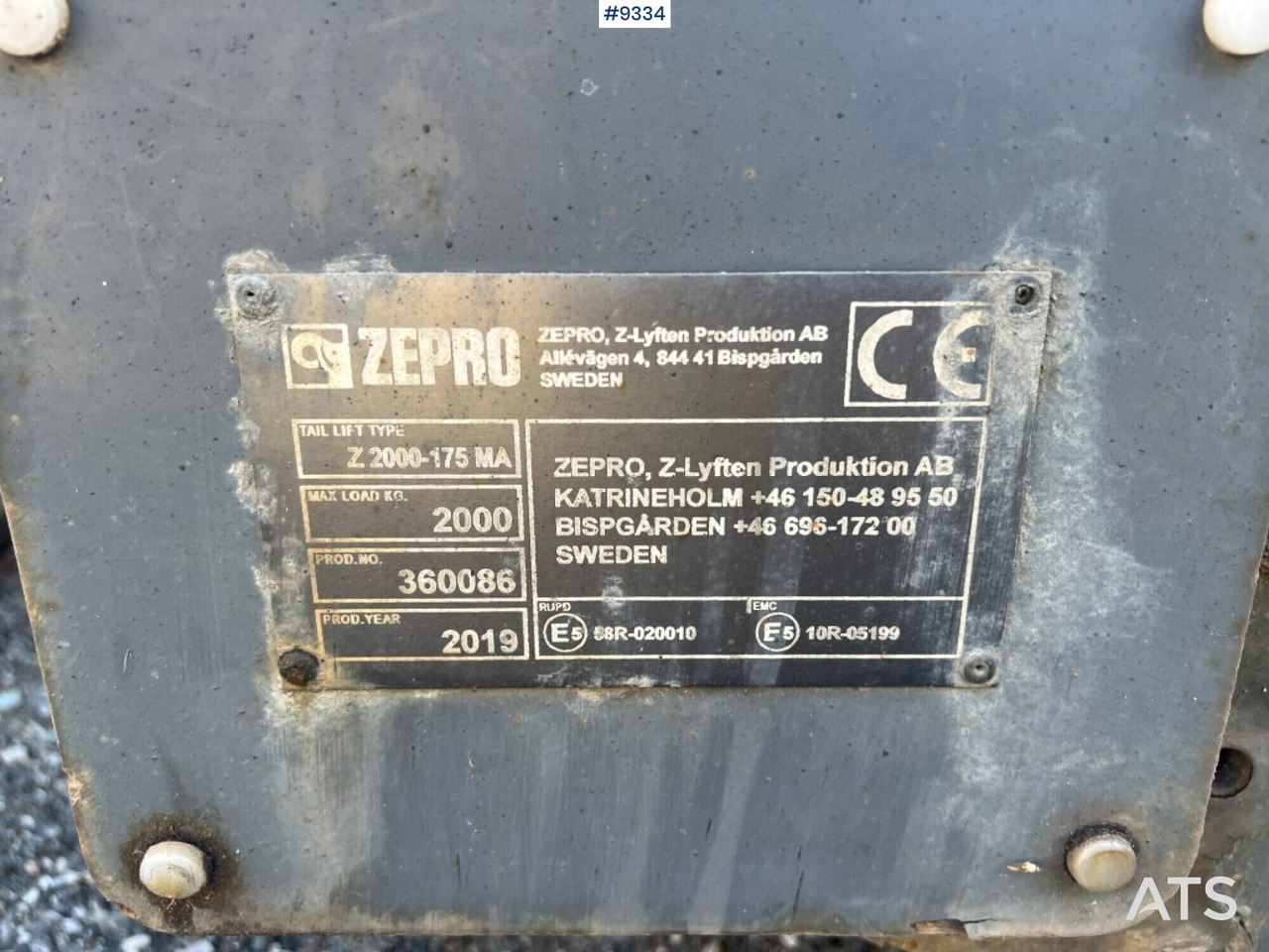 Tail Lift- Zepro- Z2000-175MA - رافعة هيدروليك خلفية: صورة 4 Tail Lift- Zepro- Z2000-175MA - رافعة هيدروليك خلفية: صورة 4