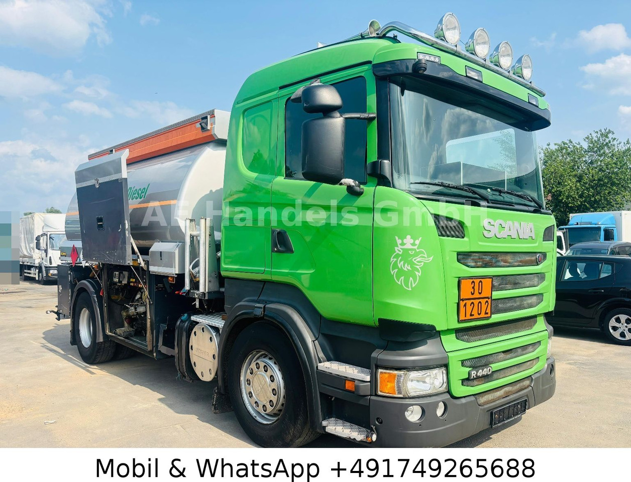 Scania R440 Rohr *Retarder/Oben-Unten/2-Kammern/14m³ - شاحنة صهريج: صورة 1 Scania R440 Rohr *Retarder/Oben-Unten/2-Kammern/14m³ - شاحنة صهريج: صورة 1