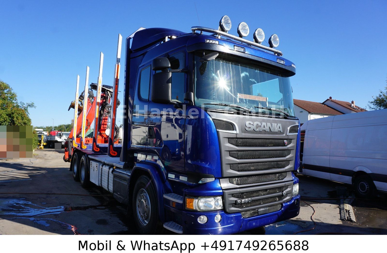 Scania R580 V8 LL 6x4 Palfinger-M120Z79 *Retarder/ACC - شاحنة قطع الأشجار, شاحنة كرين: صورة 1 Scania R580 V8 LL 6x4 Palfinger-M120Z79 *Retarder/ACC - شاحنة قطع الأشجار, شاحنة كرين: صورة 1