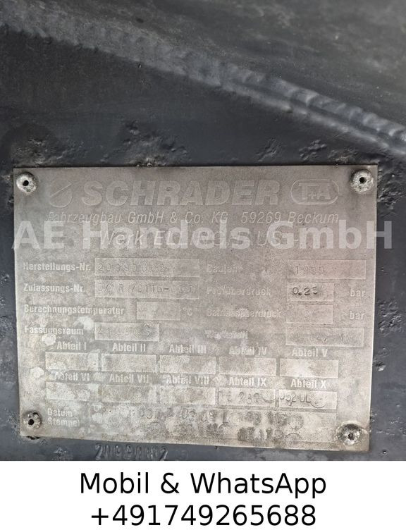 نصف مقطورة صهريج Schrader Z-STA 24-41/1 Chemie *41.000Liter / 1xKammer: صورة 11