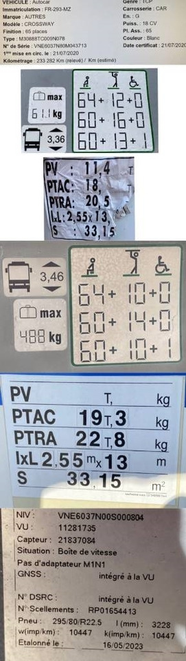 حافلة سوبربان Iveco Lot de 2 CROSSWAY E6-TECTOR-320: صورة 6