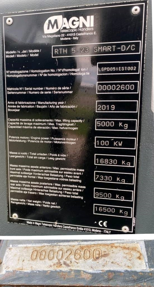 رافعة تلسكوبية Magni RTH 5.23 SMART-D/C 1er Main endommagé: صورة 11