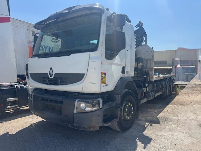 Renault PREMIUM 370 DXI PLATEAU RIDELLES GRUE - شاحنات مسطحة, شاحنة كرين: صورة 1 Renault PREMIUM 370 DXI PLATEAU RIDELLES GRUE - شاحنات مسطحة, شاحنة كرين: صورة 1
