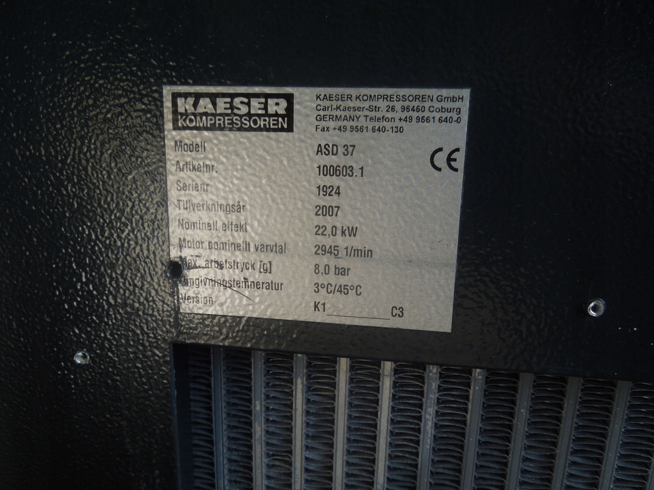 KAESER ASD37 - الضاغط: صورة 3 KAESER ASD37 - الضاغط: صورة 3