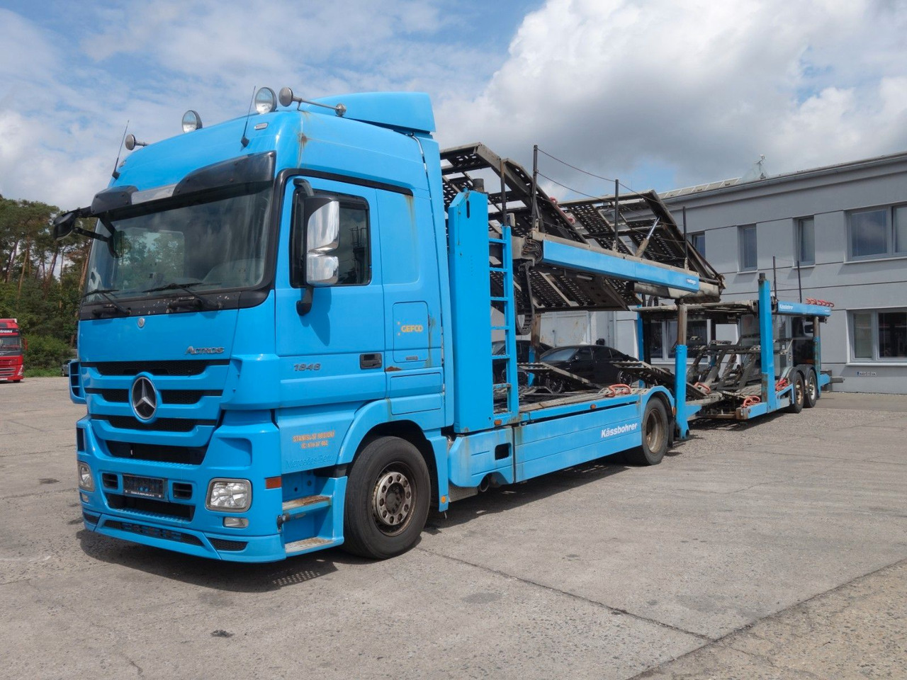Mercedes-Benz Actros 1846 mit Kässbohrer Metago/Vario - شاحنة نقل سيارات شاحنة: صورة 1 Mercedes-Benz Actros 1846 mit Kässbohrer Metago/Vario - شاحنة نقل سيارات شاحنة: صورة 1