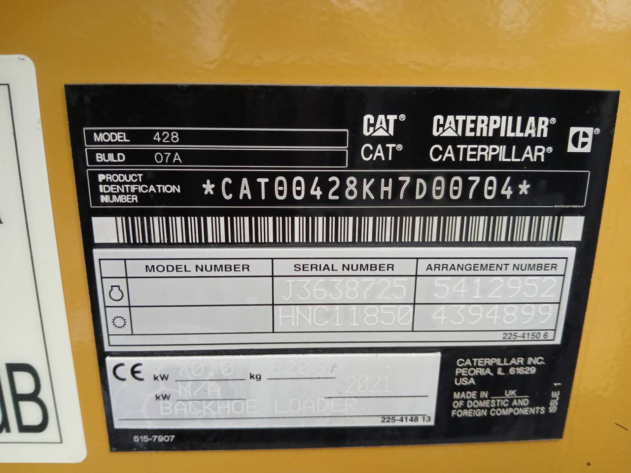 CAT 428-07 - جرافة حفار: صورة 5 CAT 428-07 - جرافة حفار: صورة 5