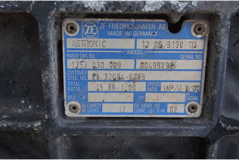 ZF 12AS2130TD TG-X 81.320004-6085 - صندوق التروس - شاحنة: صورة 5 ZF 12AS2130TD TG-X 81.320004-6085 - صندوق التروس - شاحنة: صورة 5