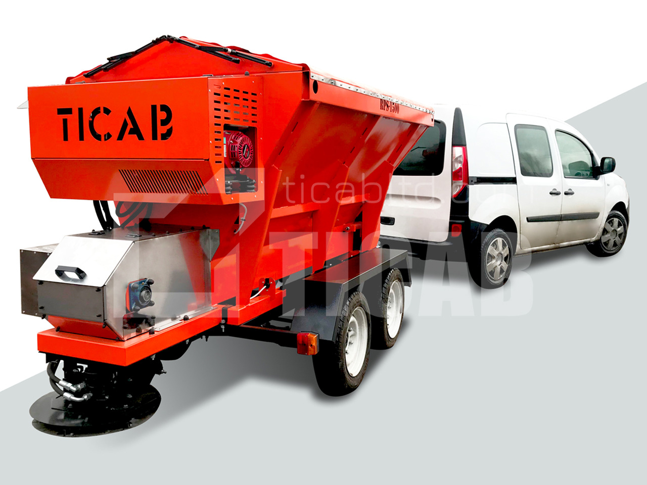 TICAB New Salt and Sand Spreader, Hopper spreader,Manufacturer, 1,5m³ - الحزام نصف مقطورة: صورة 1 TICAB New Salt and Sand Spreader, Hopper spreader,Manufacturer, 1,5m³ - الحزام نصف مقطورة: صورة 1