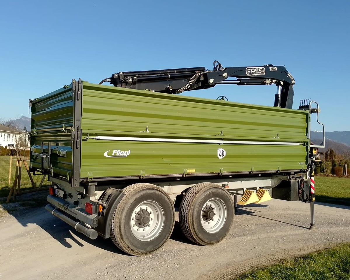 Fliegl TDK160, Agraranhänger, Fassi F110, EU Papiere - مقطورة قلاب: صورة 3 Fliegl TDK160, Agraranhänger, Fassi F110, EU Papiere - مقطورة قلاب: صورة 3