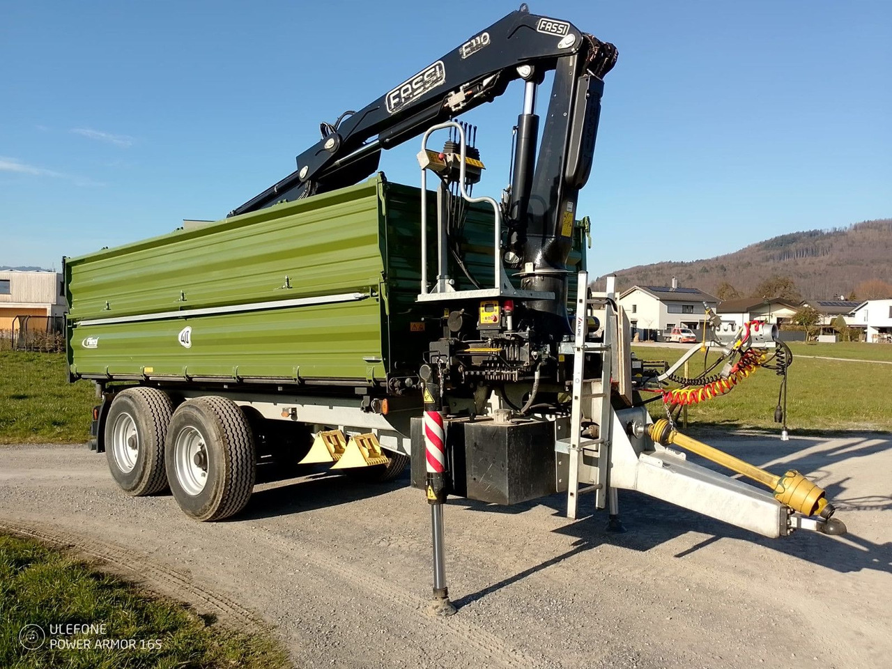 Fliegl TDK160, Agraranhänger, Fassi F110, EU Papiere - مقطورة قلاب: صورة 1 Fliegl TDK160, Agraranhänger, Fassi F110, EU Papiere - مقطورة قلاب: صورة 1