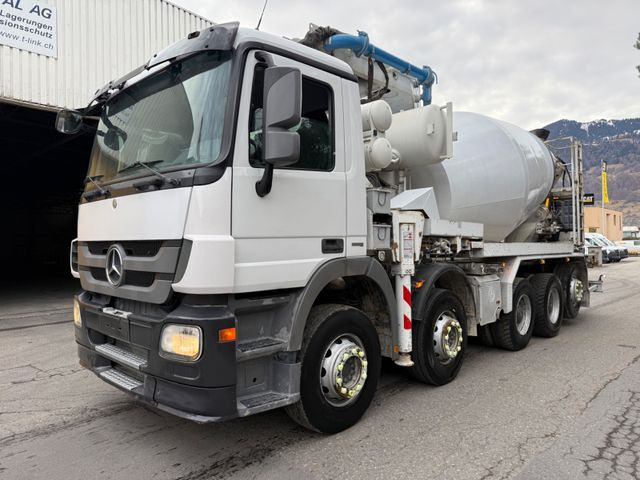 Mercedes-Benz Actros 4444 10x4,E5, Putzmeister 28m, 9m3, PUMI - خلاطة مع مضخة: صورة 2 Mercedes-Benz Actros 4444 10x4,E5, Putzmeister 28m, 9m3, PUMI - خلاطة مع مضخة: صورة 2