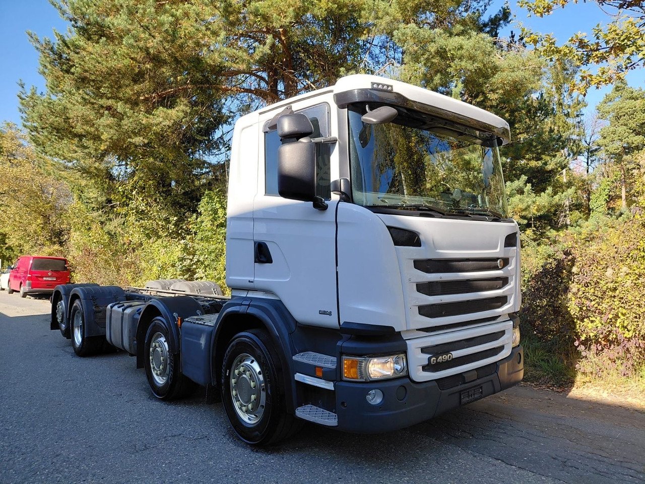 Scania G490 8x2, ADR, Retarder, Opticruise, Fahrgestell - شاحنة هيكل كابينة: صورة 1 Scania G490 8x2, ADR, Retarder, Opticruise, Fahrgestell - شاحنة هيكل كابينة: صورة 1