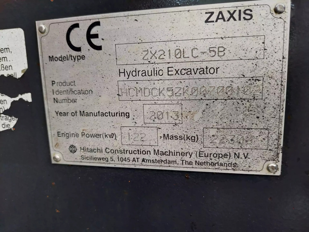 حفار زحاف 2013 Hitachi ZX 210LC: صورة 13