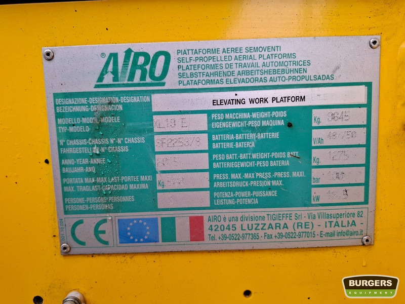 AIRO XL 19 E - رافعة هيدروليكية مقصية: صورة 5 AIRO XL 19 E - رافعة هيدروليكية مقصية: صورة 5