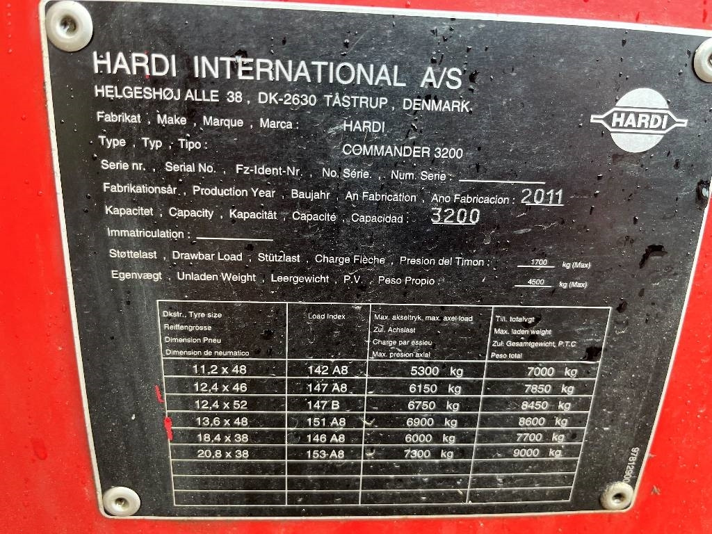 Hardi Commander 3200 Dismantled: only spare parts - بخاخ مقطورة: صورة 3 Hardi Commander 3200 Dismantled: only spare parts - بخاخ مقطورة: صورة 3