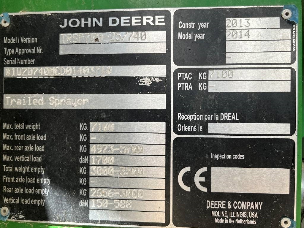 John Deere M 740 i Dismantled: only spare parts - بخاخ مقطورة: صورة 5 John Deere M 740 i Dismantled: only spare parts - بخاخ مقطورة: صورة 5