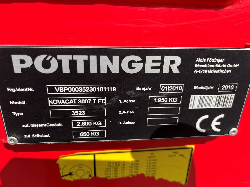 Pöttinger NovaCat 3007 T Dismantled. Only spare parts - جزازة العشب: صورة 5 Pöttinger NovaCat 3007 T Dismantled. Only spare parts - جزازة العشب: صورة 5
