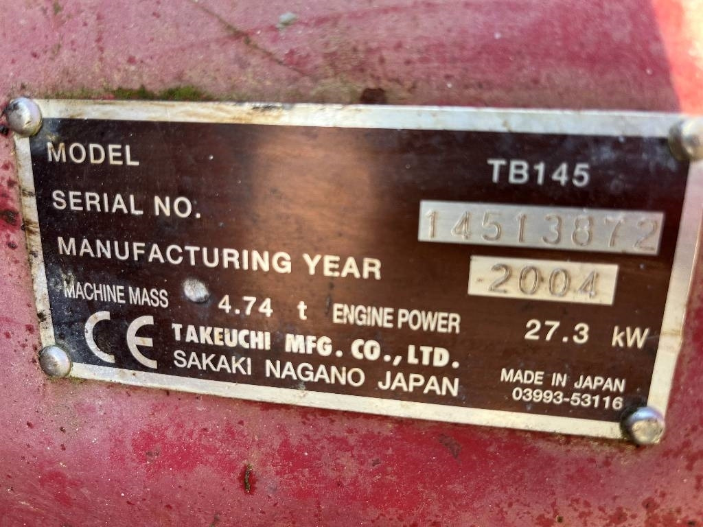Takeuchi TB 145 Dismantled. Only spare parts - حفار زحاف: صورة 2 Takeuchi TB 145 Dismantled. Only spare parts - حفار زحاف: صورة 2