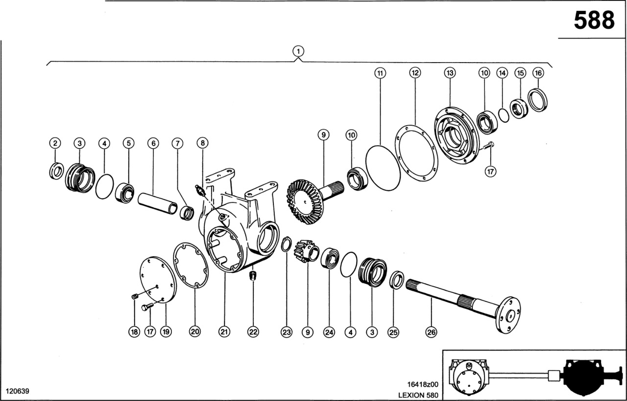 Claas Lexion 580 ŚRUBA USTAWIANIA 0006696071 (Przekładnia prawa, napęd rotora) - نقل الحركة - حصادة موحَّدة: صورة 1 Claas Lexion 580 ŚRUBA USTAWIANIA 0006696071 (Przekładnia prawa, napęd rotora) - نقل الحركة - حصادة موحَّدة: صورة 1