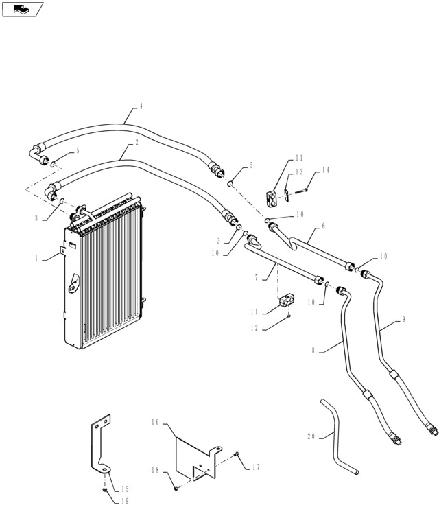 New Holland T6090 Rurka 84372062 - نظام التبريد - جرار: صورة 1 New Holland T6090 Rurka 84372062 - نظام التبريد - جرار: صورة 1