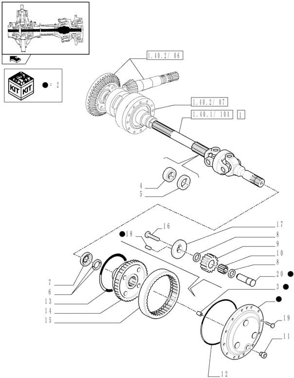 New Holland T6090 T6070 Element nośny planetary gear 87681965 - نقل الحركة - جرار: صورة 1 New Holland T6090 T6070 Element nośny planetary gear 87681965 - نقل الحركة - جرار: صورة 1