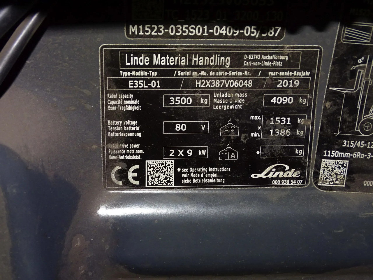 Linde E35L - رافعة شوكية كهربائية: صورة 4 Linde E35L - رافعة شوكية كهربائية: صورة 4