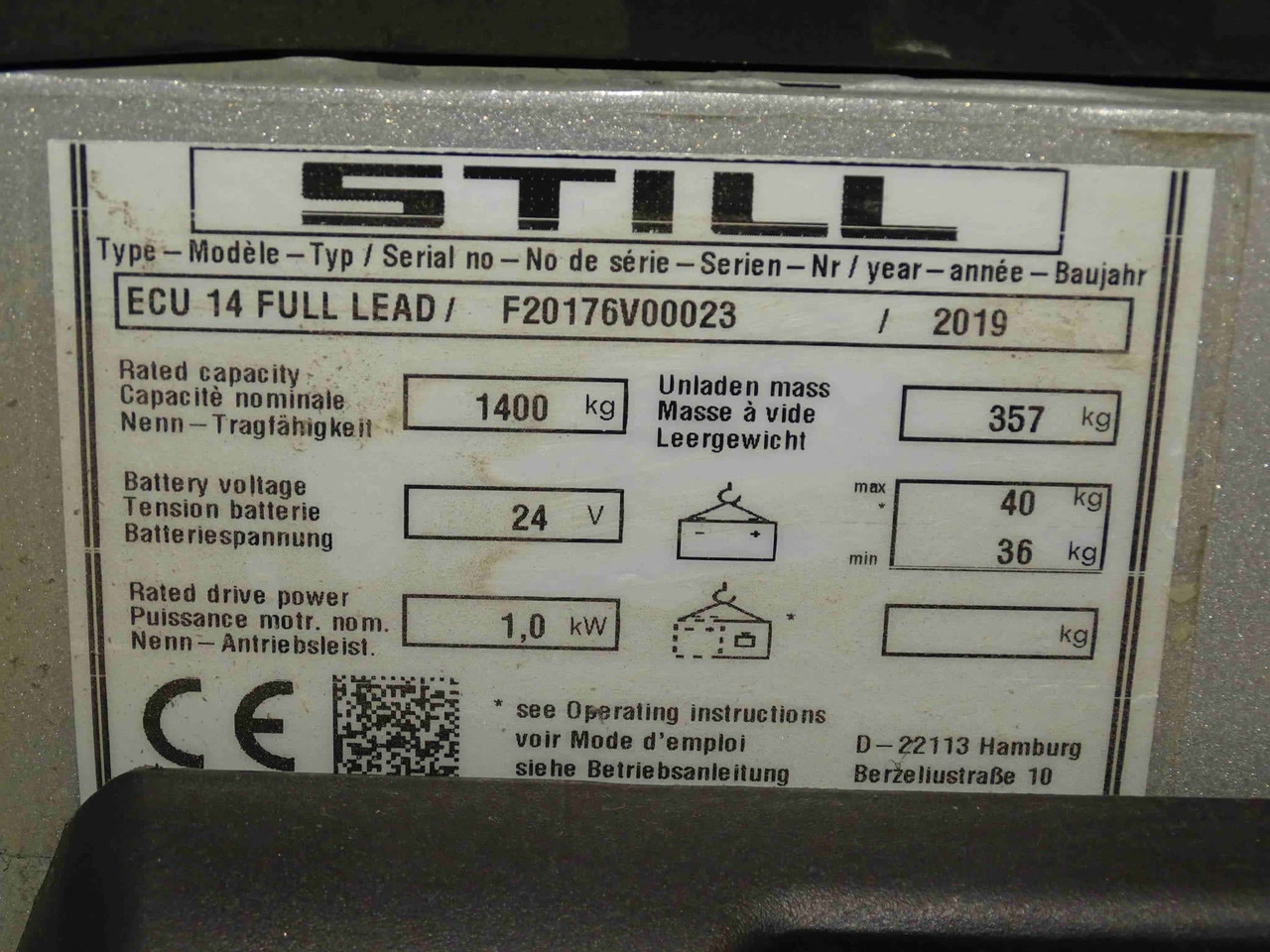 STILL ECU14FL - شاحنة باليت: صورة 2 STILL ECU14FL - شاحنة باليت: صورة 2