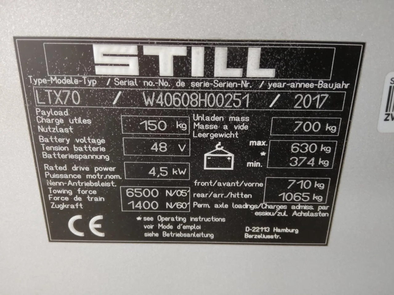 STILL LTX70 - جرار السحب الكهربائي: صورة 2 STILL LTX70 - جرار السحب الكهربائي: صورة 2