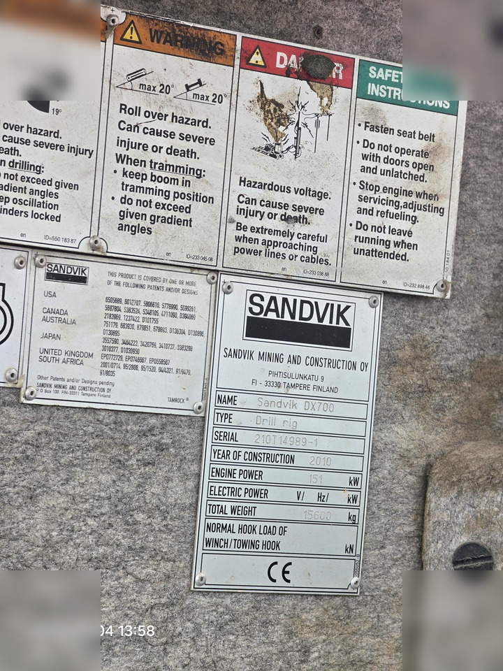 2010 SANDVIK DX700 - برج الحفر: صورة 3 2010 SANDVIK DX700 - برج الحفر: صورة 3
