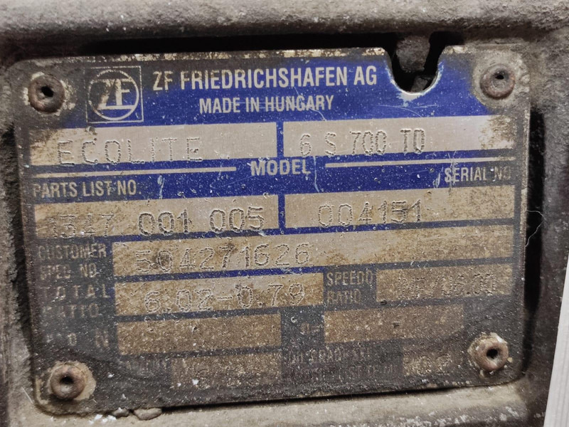 Iveco ZF 6S700TO GEARBOX - صندوق التروس - شاحنة: صورة 5 Iveco ZF 6S700TO GEARBOX - صندوق التروس - شاحنة: صورة 5