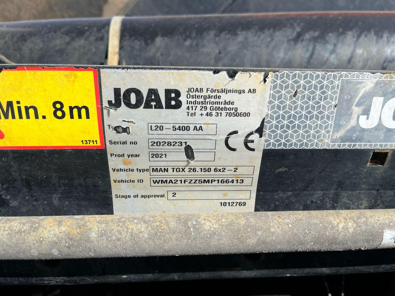 شاحنة ذات خطاف MAN TGX 26.510 6x2*4 JOAB L 20 ton / L=5400 / H=1570 mm / INTARDER: صورة 14