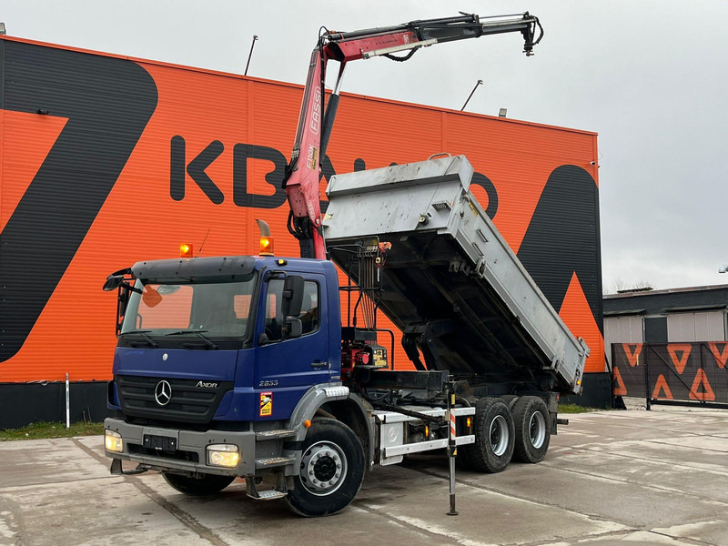 Mercedes-Benz Axor 2633 6x4 FASSI F110AK22 / BOX L=5040 mm - شاحنة قلاب, شاحنة كرين: صورة 1 Mercedes-Benz Axor 2633 6x4 FASSI F110AK22 / BOX L=5040 mm - شاحنة قلاب, شاحنة كرين: صورة 1