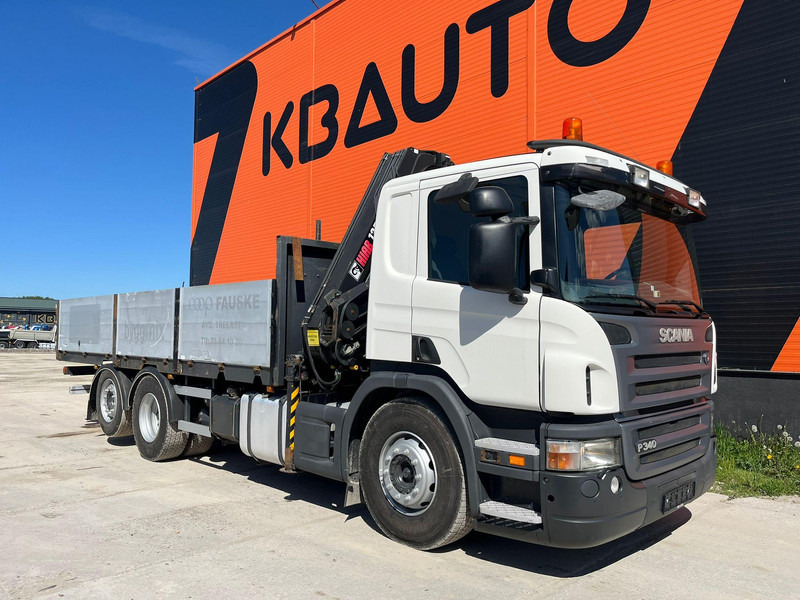 Scania P 340 6x2 HIAB 135-4 / PLATFORM L=6171 mm - شاحنات مسطحة, شاحنة كرين: صورة 4 Scania P 340 6x2 HIAB 135-4 / PLATFORM L=6171 mm - شاحنات مسطحة, شاحنة كرين: صورة 4