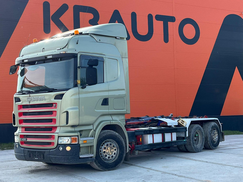 Scania R 420 6x2 PALFINGER T 20 ton / L=5450 mm / RETARDER - شاحنة ذات خطاف: صورة 1 Scania R 420 6x2 PALFINGER T 20 ton / L=5450 mm / RETARDER - شاحنة ذات خطاف: صورة 1