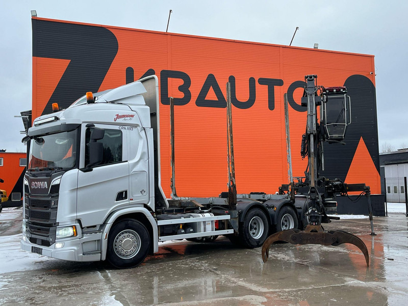 Scania R 520 8x4*4 RETARDER - شاحنة قطع الأشجار, شاحنة كرين: صورة 1 Scania R 520 8x4*4 RETARDER - شاحنة قطع الأشجار, شاحنة كرين: صورة 1
