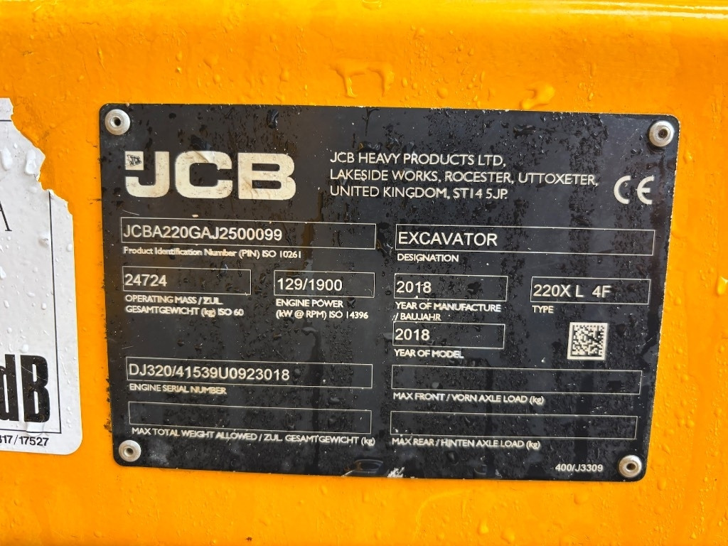 حفار زحاف JCB 220 XL 4F -- 220X lc -- 220 X LC: صورة 24 حفار زحاف JCB 220 XL 4F -- 220X lc -- 220 X LC: صورة 24