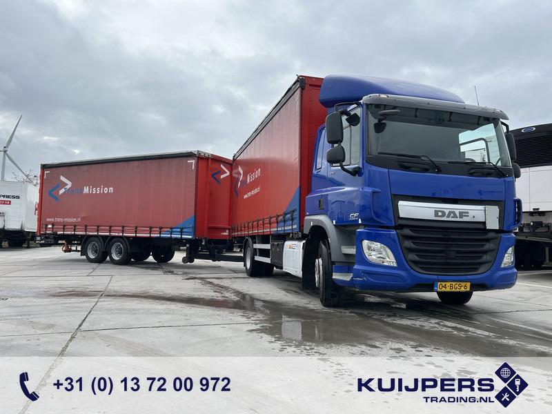 DAF CF 370 FA + Pacton MXD 218 / Curtainside Combi / Loadlift / APK TUV 05-26 - شاحنة ستارة: صورة 1 DAF CF 370 FA + Pacton MXD 218 / Curtainside Combi / Loadlift / APK TUV 05-26 - شاحنة ستارة: صورة 1