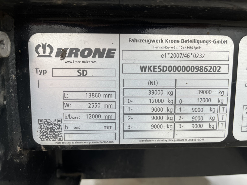 نصف مقطورة ستارة Krone Profi Liner / Schuifzeil / Schuifdak / 3 as / APK TUV 06-25: صورة 9