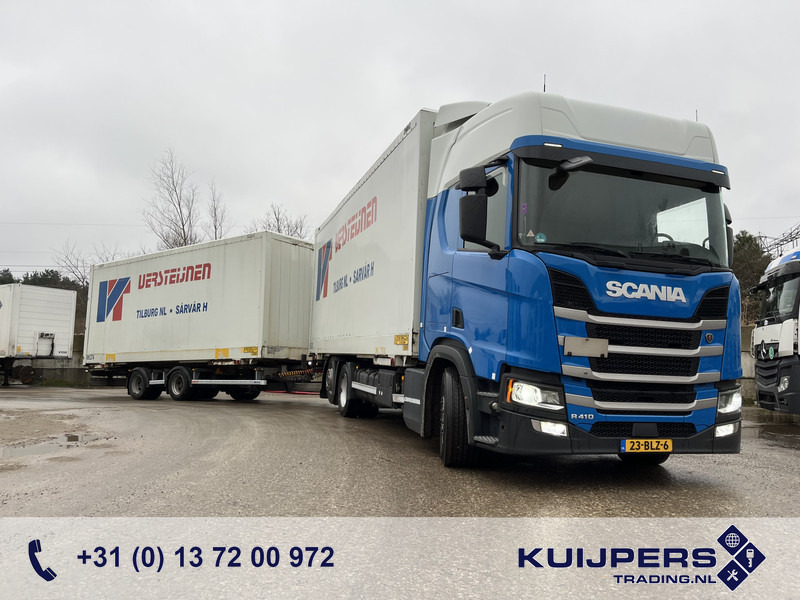 Scania R410 Highline / BDF Box + Wecon AWZ 218 / BDF Box / 448 dkm / NL Truck + Trailer - شاحنات الحاويات / جسم علوي قابل للتغيير شاحنة: صورة 1 Scania R410 Highline / BDF Box + Wecon AWZ 218 / BDF Box / 448 dkm / NL Truck + Trailer - شاحنات الحاويات / جسم علوي قابل للتغيير شاحنة: صورة 1