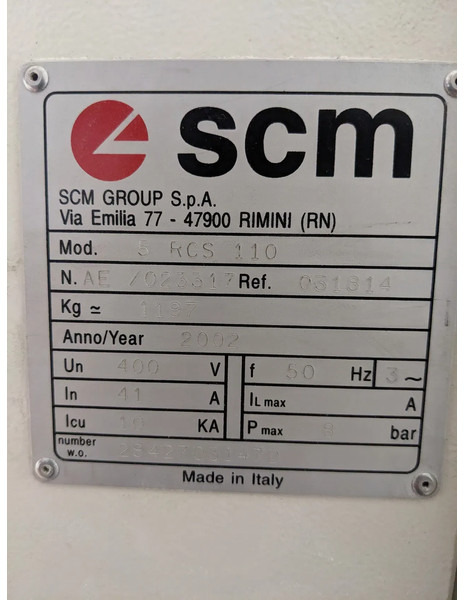 آلة النجارة لنقل الأخشاب Scm Sandya 5, model 5 RCS 110: صورة 12